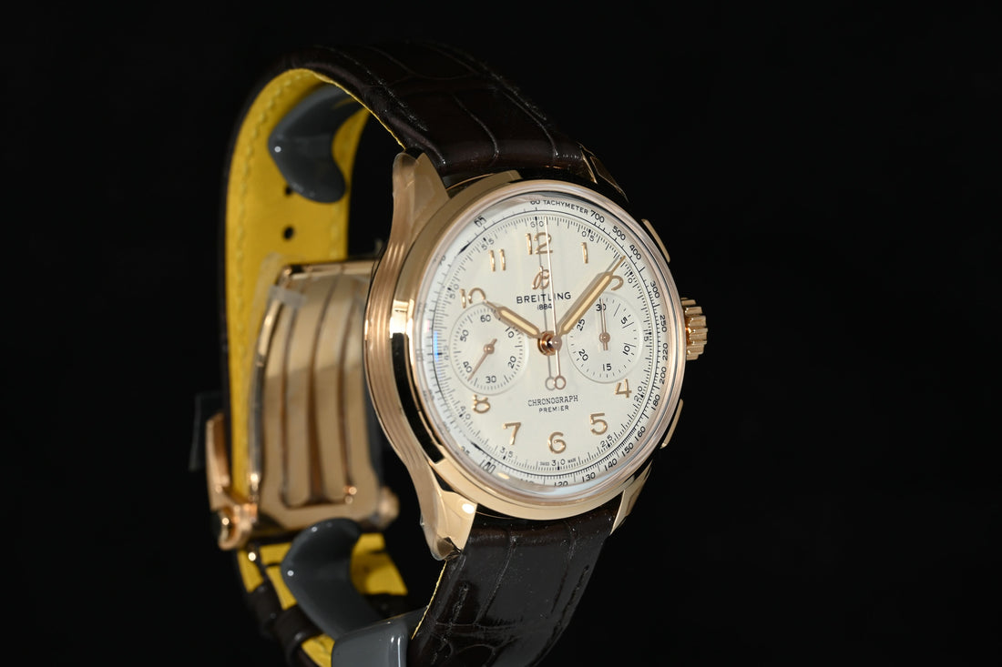 Breitling | PREMIER B09 CHRONOGRAPH 40 mm. oro rosso, carica manuale. Scatola e Garanzia Breitling 2022 | Nuovo