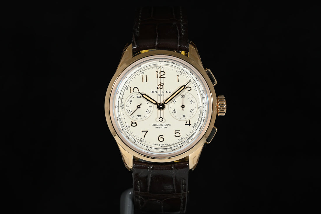 Breitling | PREMIER B09 CHRONOGRAPH 40 mm. oro rosso, carica manuale. Scatola e Garanzia Breitling 2022 | Nuovo
