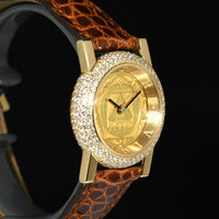 BULGARI | Anfiteatro III Millenium 18 Kt. Yellow Gold and Diamonds | 26 mm. Lady Quartz - Limited Edition BVLGARI