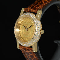 BULGARI | Anfiteatro III Millenium 18 Kt. Yellow Gold and Diamonds | 26 mm. Lady Quartz - Limited Edition BVLGARI