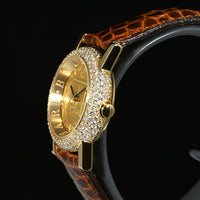 BULGARI | Anfiteatro III Millenium 18 Kt. Yellow Gold and Diamonds | 26 mm. Lady Quartz - Limited Edition BVLGARI