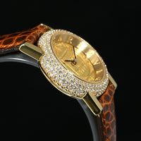 BULGARI | Anfiteatro III Millenium 18 Kt. Yellow Gold and Diamonds | 26 mm. Lady Quartz - Limited Edition BVLGARI