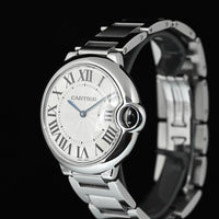 CARTIER | BALLON BLEU de Cartier, 36 mm., Quarzo, Acciaio | Scatola e Garanzia Cartier, 2009