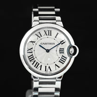 CARTIER | BALLON BLEU de Cartier, 36 mm., Quarzo, Acciaio | Scatola e Garanzia Cartier, 2009