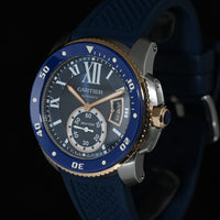 CARTIER | CALIBRE de Cartier DIVER BLU 42 mm. Acciaio e oro Rosa, Ref. W2CA0008 Scatola e Garanzia, 2019