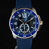 CARTIER | CALIBRE de Cartier DIVER BLU 42 mm. Acciaio e oro Rosa, Ref. W2CA0008 Scatola e Garanzia, 2019