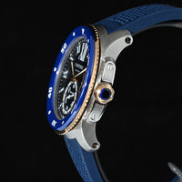 CARTIER | CALIBRE de Cartier DIVER BLU 42 mm. Acciaio e oro Rosa, Ref. W2CA0008 Scatola e Garanzia, 2019