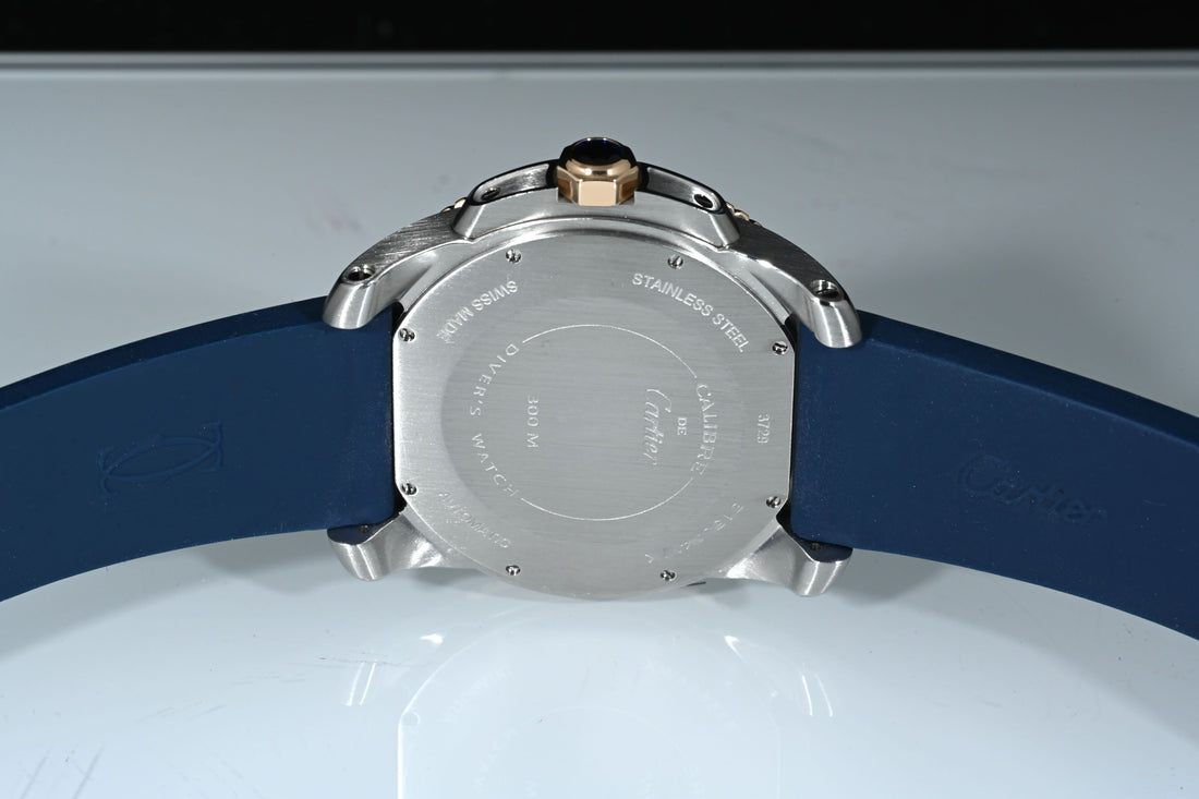 CARTIER | CALIBRE de Cartier DIVER BLU 42 mm. Acciaio e oro Rosa, Ref. W2CA0008 Scatola e Garanzia, 2019