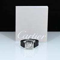 CARTIER | SANTOS 100 Automatic, misura media, acciaio, pelle Ref. 2878 Garanzia Cartier, 2006