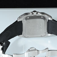 CARTIER | SANTOS 100 Automatic, misura media, acciaio, pelle Ref. 2878 Garanzia Cartier, 2006