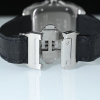 CARTIER | SANTOS 100 Automatic, misura media, acciaio, pelle Ref. 2878 Garanzia Cartier, 2006