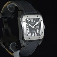 CARTIER | SANTOS 100 XL Black PVD Automatic Box and Cartier Warranty, 2010 Ref. W020010 / 2656