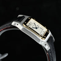 CARTIER | SANTOS DE CARTIER GALBEE Quartz Acciaio e oro giallo Ref. 1566