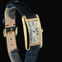 CARTIER | Tank Americaine 18 Kt Yellow Gold. Ref 1710 Cartier Box and Paper, 1996