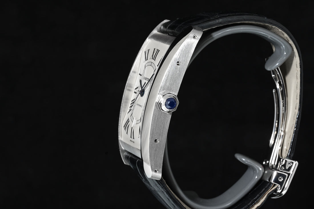 CARTIER | Tank Américaine, 18 kt. white gold, Automatic Ref. W2609956 Box and Paper’s Cartier, 2023