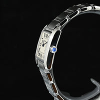 CARTIER | TANK FRANCAISE Quarzo Ref. 2465 Scatola e Garanzia Cartier, 2001 Acciaio