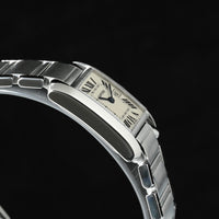 CARTIER | TANK FRANCAISE Quarzo Ref. 2465 Scatola e Garanzia Cartier, 2001 Acciaio