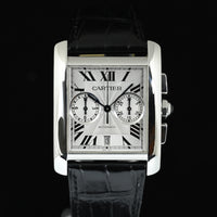 CARTIER | TANK MC 34.3 Chronograph Steel, Automatic Ref. W5330007 Cartier Box and papers, 2018