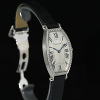 CARTIER | TONNEAU Mécanique Lady, White gold and diamonds Ref. WE400131 Cartier box and papers, 2010