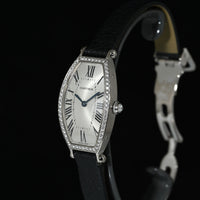 CARTIER | TONNEAU Mécanique Lady, White gold and diamonds Ref. WE400131 Cartier box and papers, 2010