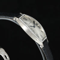 CARTIER | TONNEAU Mécanique Lady, White gold and diamonds Ref. WE400131 Cartier box and papers, 2010