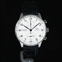 IWC | Portoghese Chronograph Portugieser, 41 mm., Acciaio, Ref. IW371417 Scatola e Garanzia IWC, 2010