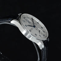 IWC | Portoghese Chronograph Portugieser, 41 mm., Acciaio, Ref. IW371417 Scatola e Garanzia IWC, 2010