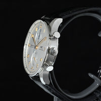 IWC | Portuguese Chronograph Portugieser, 41 mm., Steel, Ref. IW371604 Box and Paper IWC Dec. 2024 Silver dial