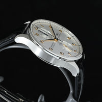 IWC | Portuguese Chronograph Portugieser, 41 mm., Steel, Ref. IW371604 Box and Paper IWC Dec. 2024 Silver dial