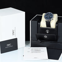 IWC | Portoghese Chronograph Portugieser, 41 mm., Acciaio, Ref. IW371606 Scatola e Garanzia IWC 2021 Blu dial