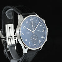IWC | Portuguese Chronograph Portugieser, 41 mm., Steel, Ref. IW371606 IWC Guarantee 2022 Blue dial