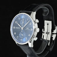 IWC | Portuguese Chronograph Portugieser, 41 mm., Steel, Ref. IW371606 IWC Guarantee 2022 Blue dial