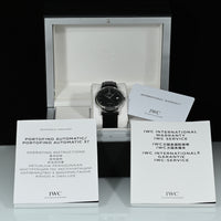 IWC | PORTOFINO Automatic Black dial Ref. IW356305 39 mm Acciaio Scatola e Garanzia 2015
