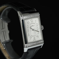 Jaeger-LeCoultre | REVERSO Classic 'Diamonds' Steel, Jaeger-LeCoultre Manual, Box, and Warranty, 2014