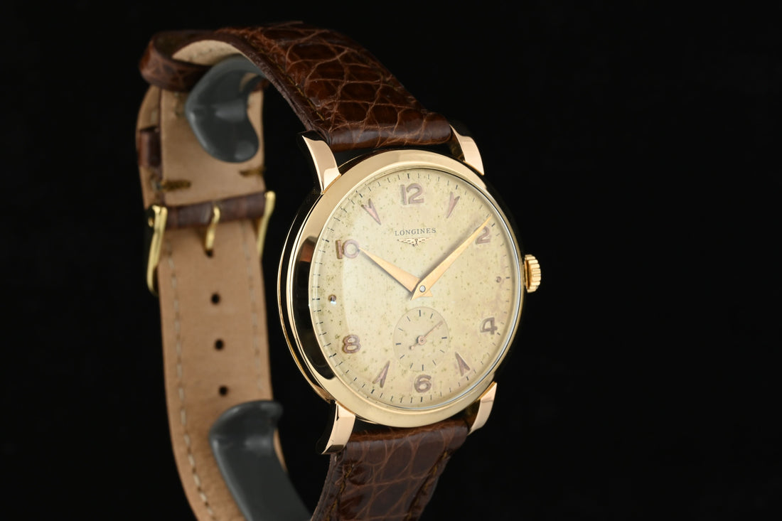 LONGINES | Orologio vintage Anni ’50 oro rosa 18 Kt. 35 mm. Carica automatica