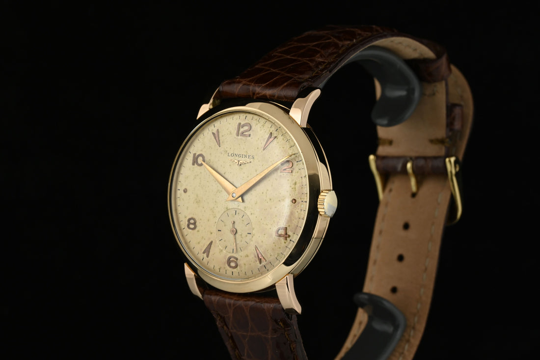 LONGINES | Orologio vintage Anni ’50 oro rosa 18 Kt. 35 mm. Carica automatica
