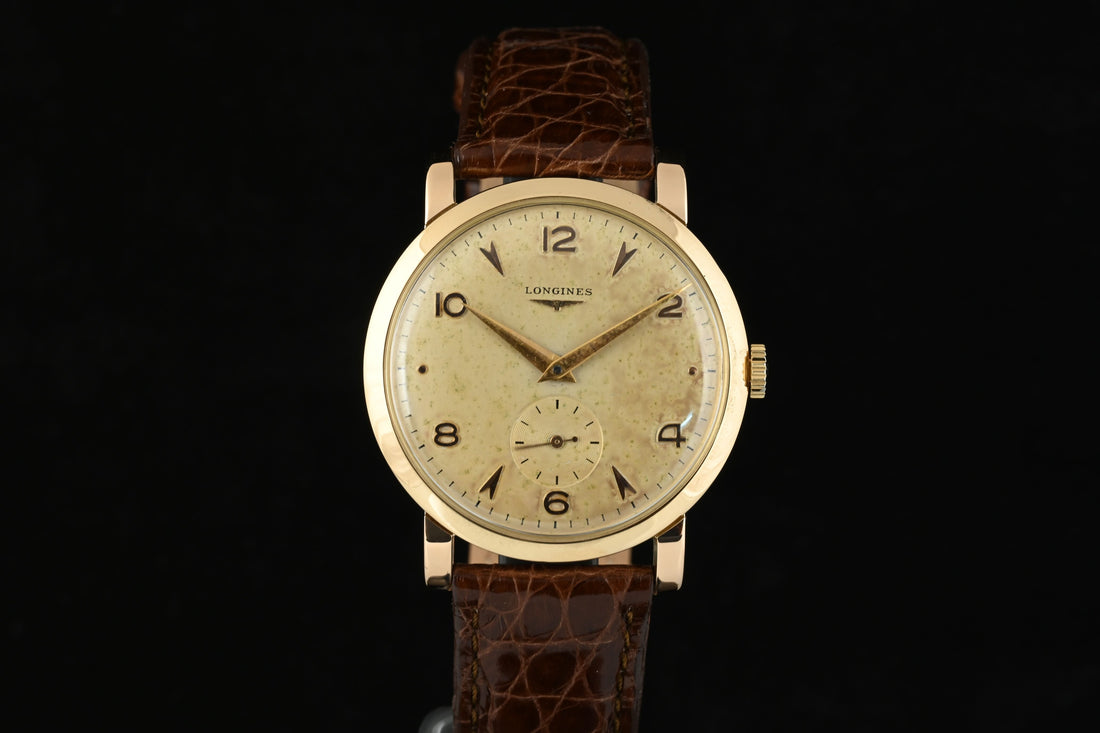 LONGINES | Orologio vintage Anni ’50 oro rosa 18 Kt. 35 mm. Carica automatica