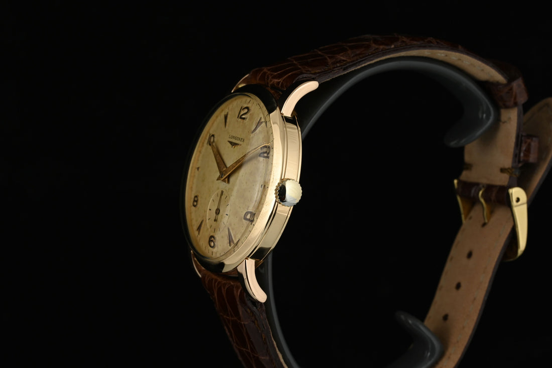 LONGINES | Orologio vintage Anni ’50 oro rosa 18 Kt. 35 mm. Carica automatica