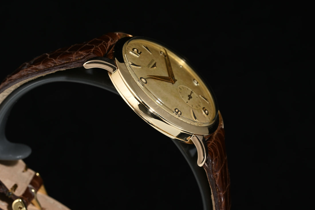 LONGINES | Orologio vintage Anni ’50 oro rosa 18 Kt. 35 mm. Carica automatica