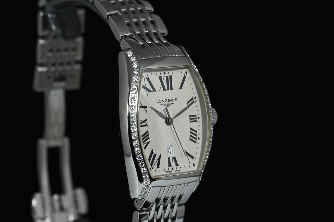 Longines | EVIDENZA Date, Acciaio e diamanti, Quarzo