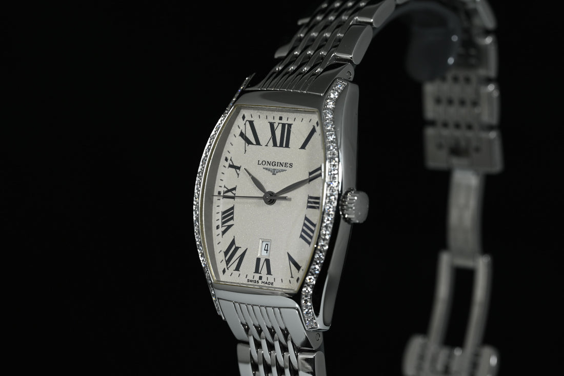 Longines | EVIDENZA Date, Acciaio e diamanti, Quarzo