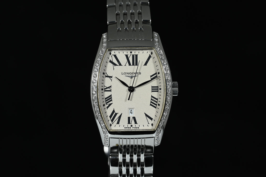 Longines | EVIDENZA Date, Acciaio e diamanti, Quarzo