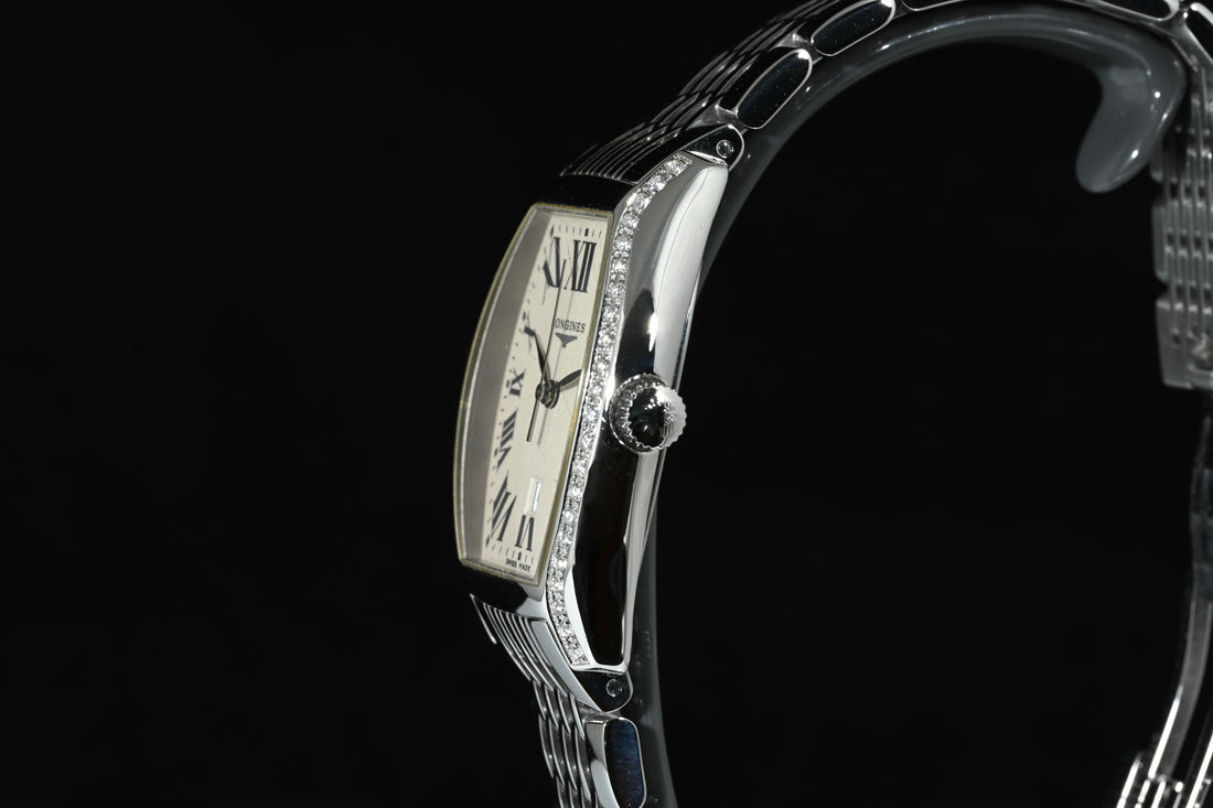 Longines | EVIDENZA Date, Acciaio e diamanti, Quarzo
