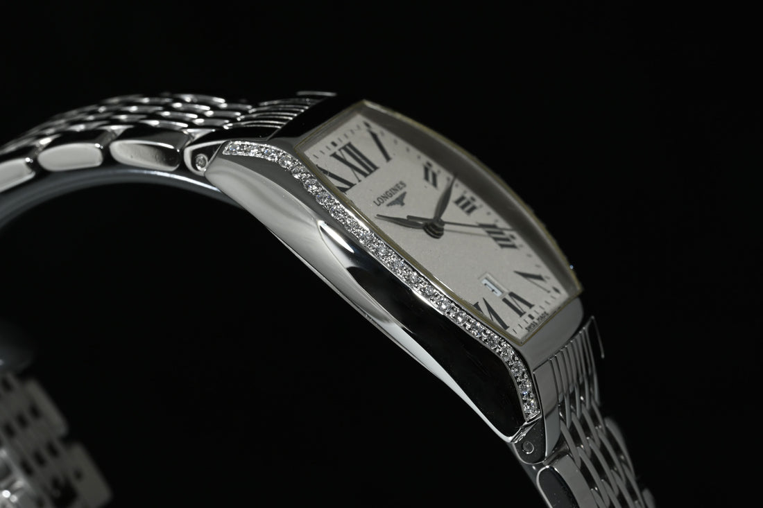 Longines | EVIDENZA Date, Acciaio e diamanti, Quarzo