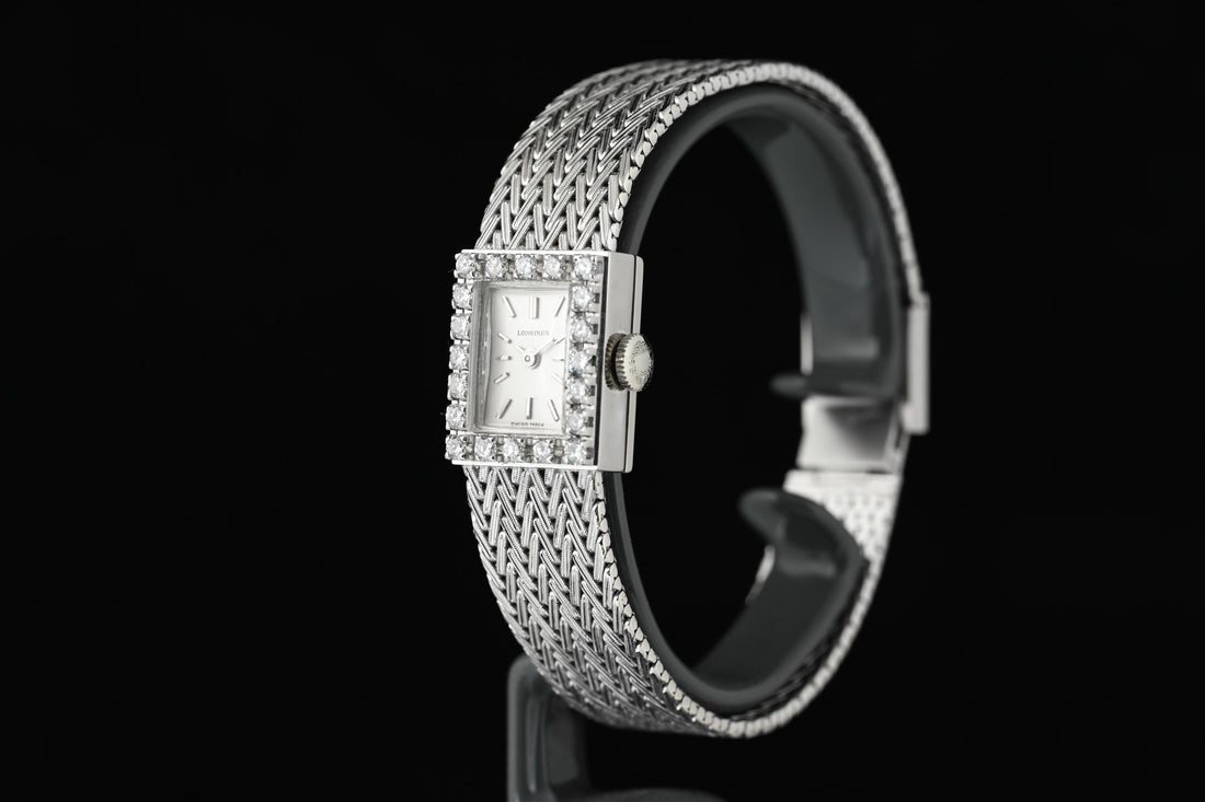 LONGINES | Orologio gioiello in oro bianco e diamanti, Carica manuale, Anni &