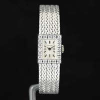LONGINES | Orologio gioiello in oro bianco e diamanti, Carica manuale, Anni '70, donna