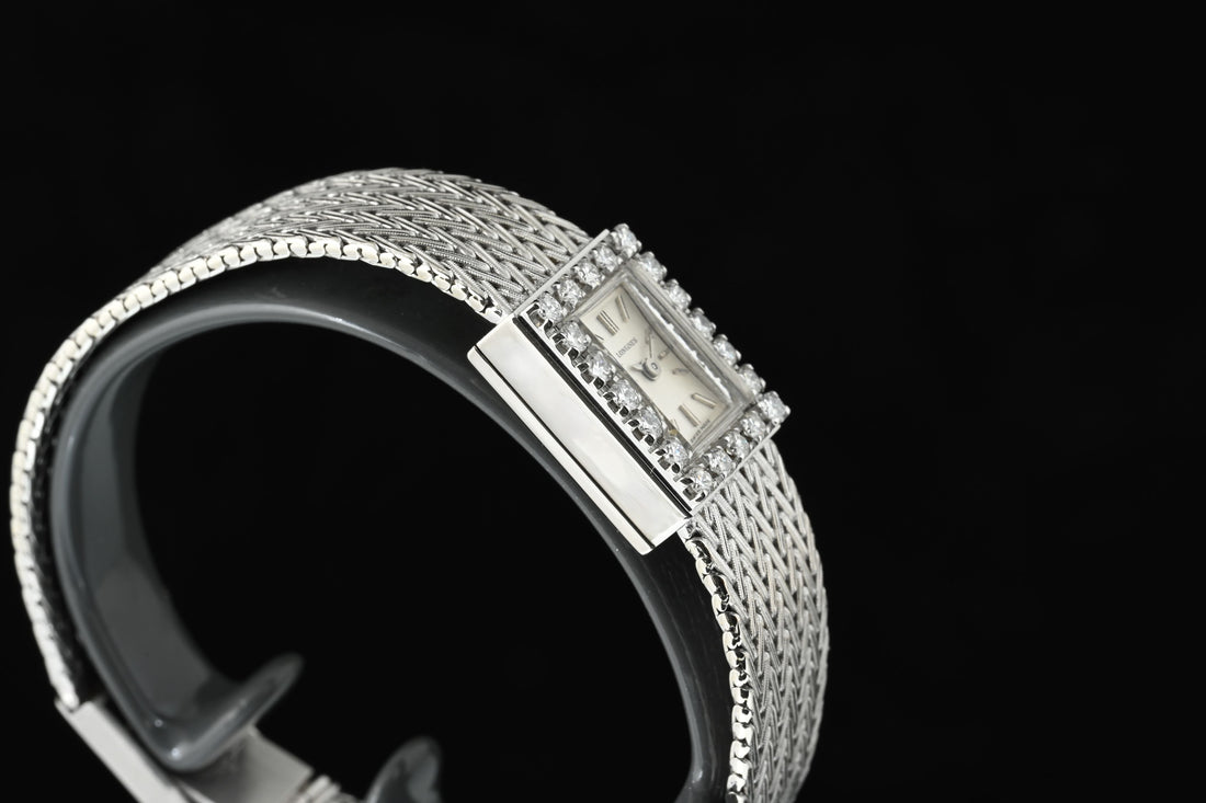 LONGINES | Orologio gioiello in oro bianco e diamanti, Carica manuale, Anni &