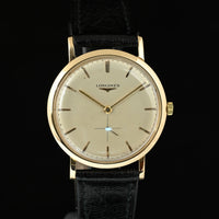 LONGINES | Orologio vintage Anni '60 oro giallo 18 Kt. 34 mm. Carica manuale