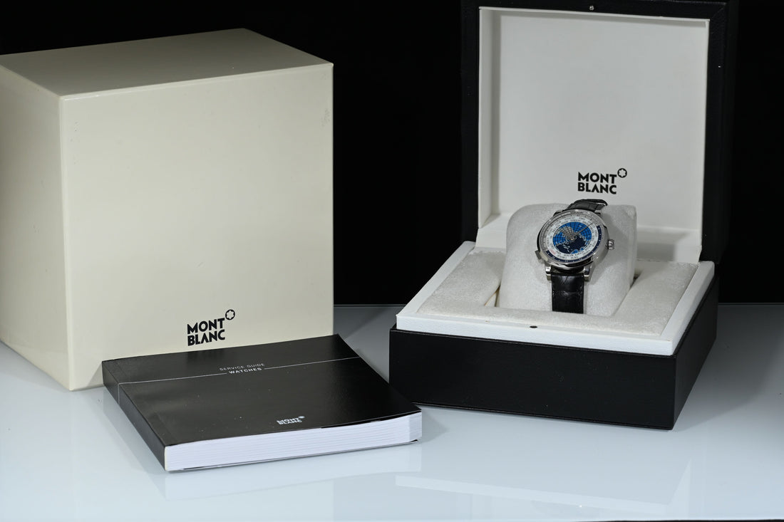 MONTBLANC | Heritage Spirit Orbis Terrarum Acciaio 41 mm. Scatola e Garanzia, 2018 Come nuovo, mai indossato