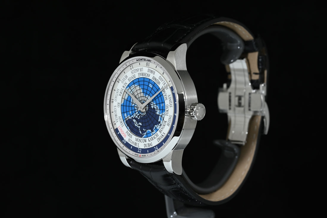 MONTBLANC | Heritage Spirit Orbis Terrarum Acciaio 41 mm. Scatola e Garanzia, 2018 Come nuovo, mai indossato